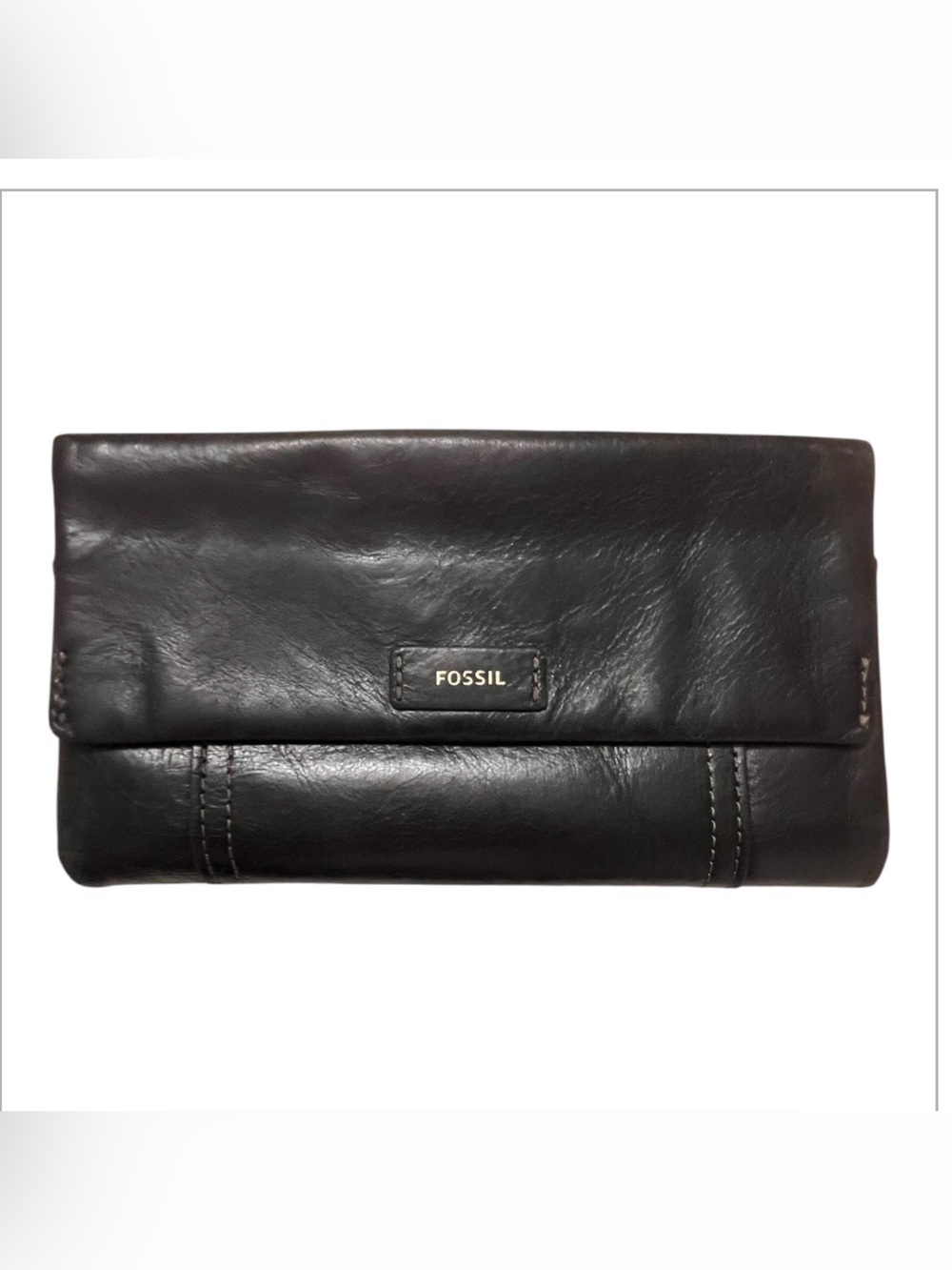 Fossil Black Leather Wallet/Clutch